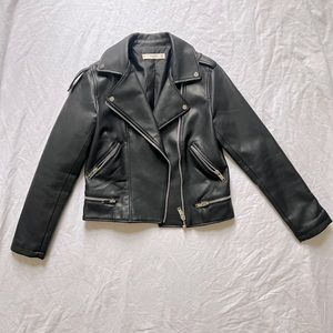 Mango Faux Leather Biker Jacket